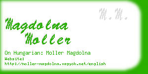 magdolna moller business card